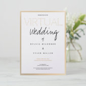 Virtual Wedding White Gold Black Typografie (Staand voorkant)