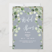 Virtual Zoom Vrijgezellenfeest Foliage Dusty Blue  Kaart (Voorkant)