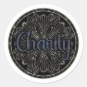 Virtue Charity Mandala Ronde Sticker (Voorkant)