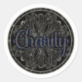 Virtue Charity Mandala Ronde Sticker