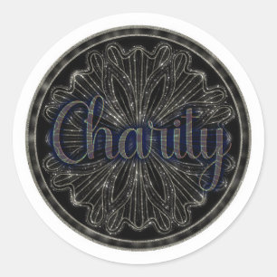 Virtue Charity Mandala Ronde Sticker