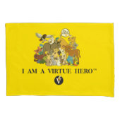 VIRTUE HEROES Characters Pillow Hoesje - Geel Kussensloop (Voorkant)