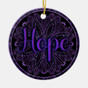 Virtue Hope Mandala Keramisch Ornament