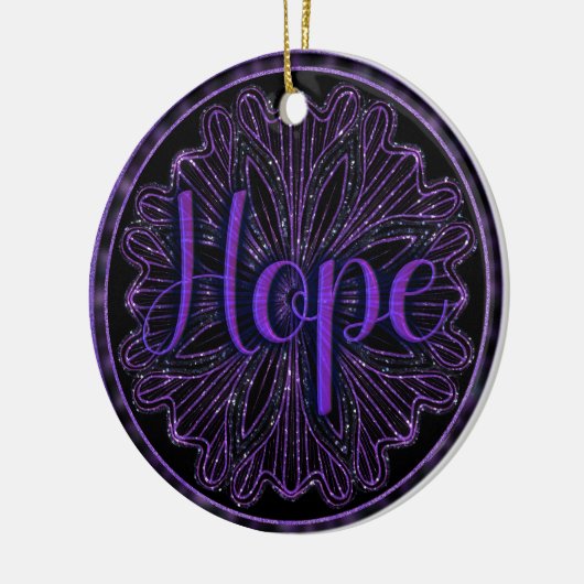 Virtue Hope Mandala Keramisch Ornament (Links)