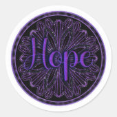 Virtue Hope Mandala Ronde Sticker (Voorkant)