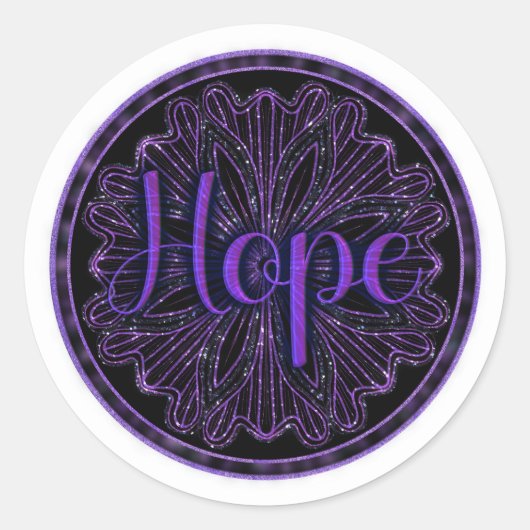 Virtue Hope Mandala Ronde Sticker (Voorkant)