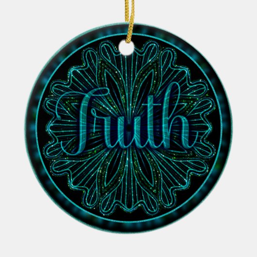 Virtue Truth Mandala Keramisch Ornament (Voorkant)