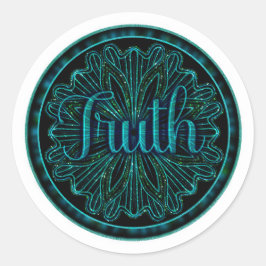 Virtue Truth Mandala Ronde Sticker