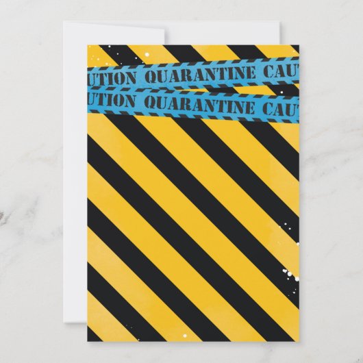 Virtueel 1e verjaardagsfeestje Quarantine 1e verja Kaart (Achterkant)