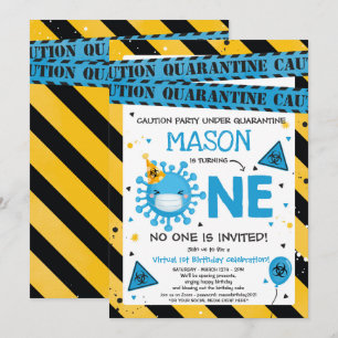 Virtueel 1e verjaardagsfeestje Quarantine 1e verja Kaart