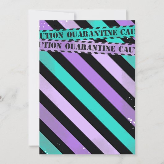 Virtueel 1e verjaardagsfeestje Quarantine 1e verja Kaart (Achterkant)