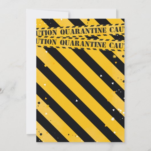 Virtueel 1e verjaardagsfeestje Quarantine 1e verja Kaart (Achterkant)