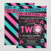 Virtueel 2de verjaardagsfeest Quarantaine 2de verj Kaart (Voorkant / Achterkant)