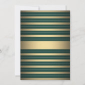 Virtueel afscheid feest groen en goud kaart (Achterkant)