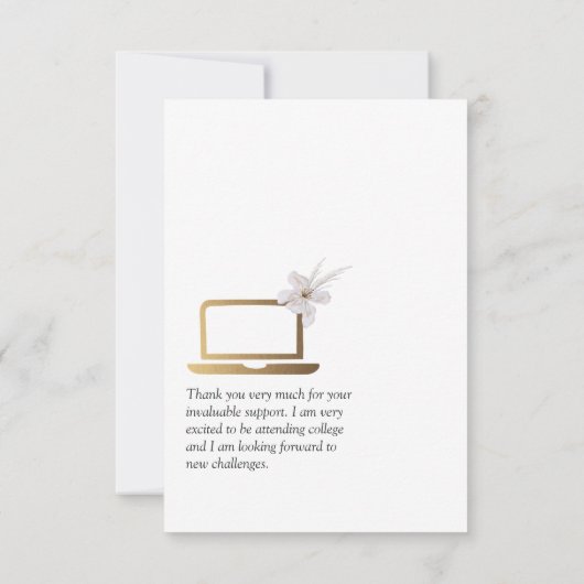 Virtueel Afstuderen Hartelijk dank Bedankkaart (Achterkant)