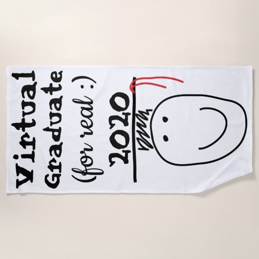 Virtueel Afstuderen voor echt Strandlaken (Voorkant)