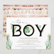 Virtueel Baby shower Het is een oerwoud van de jon