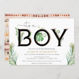 Virtueel Baby shower Het is een oerwoud van de jon Kaart