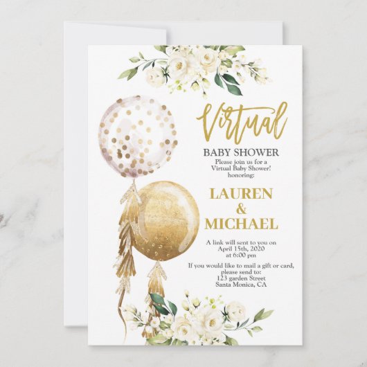 Virtueel Baby shower Kaart (Voorkant)