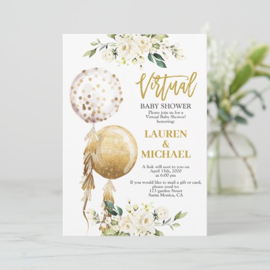 Virtueel Baby shower Kaart (Staand voorkant)