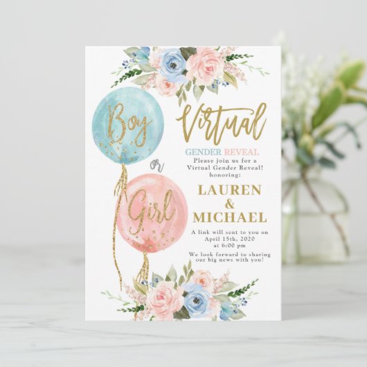 Virtueel Baby shower Kaart (Staand voorkant)