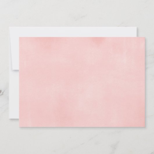 Virtueel baby shower meisje roos gouden bordeauxro kaart (Achterkant)