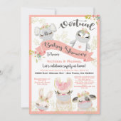 Virtueel Baby shower met maskers Kaart (Voorkant)