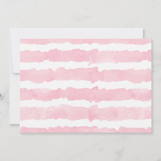 Virtueel Baby shower Moderne Valentijnse  roze wit Kaart (Achterkant)