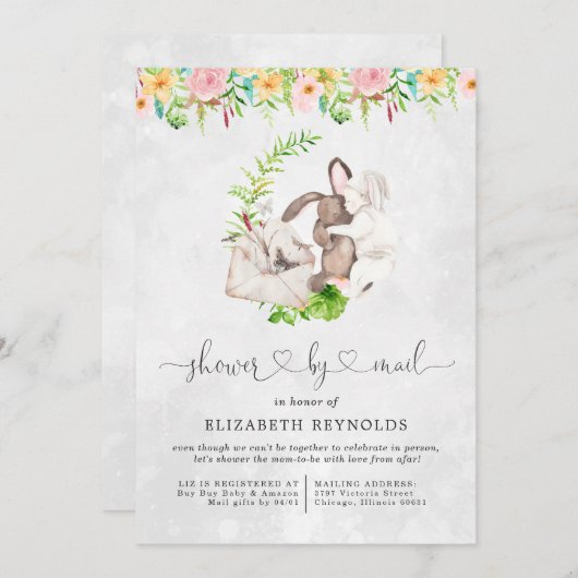 Virtueel Baby shower per e-mail Kaart (Voorkant / Achterkant)