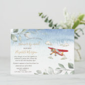 Virtueel Baby shower per post van het vliegtuig Kaart (Staand voorkant)