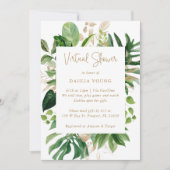 Virtueel Baby shower Tropisch groen Geometrisch Kaart (Voorkant)