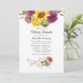 Virtueel Baby shower voor de Zonnebloem Kaart (Staand voorkant)