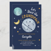 Virtueel Baby shower voor externe ruimteaftelfunct Briefpapier (Voorkant / Achterkant)