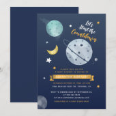 Virtueel Baby shower voor externe ruimteaftelfunct Kaart (Voorkant / Achterkant)