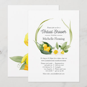 Virtueel Baby shower voor lenteverontreiniging Kaart