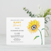 Virtueel Baby shower Zonnebloemthema Neutraal zoom Kaart (Staand voorkant)