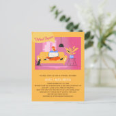 Virtueel feest Baby Bruidsdouche Verjaardag Afstud Briefkaart (Staand voorkant)