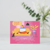 Virtueel feestje baby bruidsfeest verjaardag afstu briefkaart (Staand voorkant)