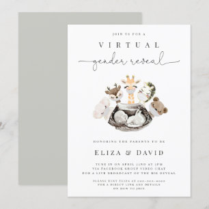  Virtueel geslacht onthult hem of haar dieren Faux Kaart