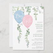 Virtueel geslacht onthult Moderne eucalyptusballon Kaart (Voorkant)