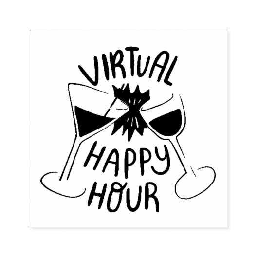 Virtueel Happy Hour Rubberstempel (Afrduk)