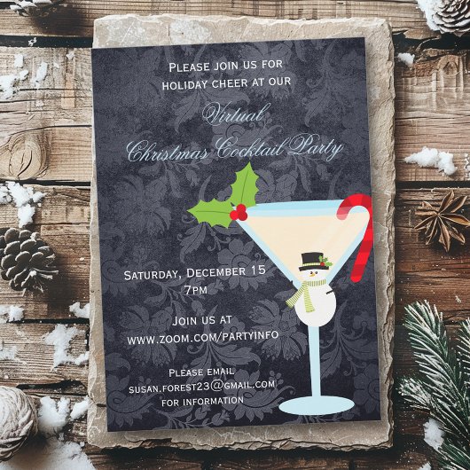 Virtueel Kerstcocktailparty Martini Kaart