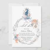 virtueel kuststrand - Uitnodiging tot baby shower (Voorkant)