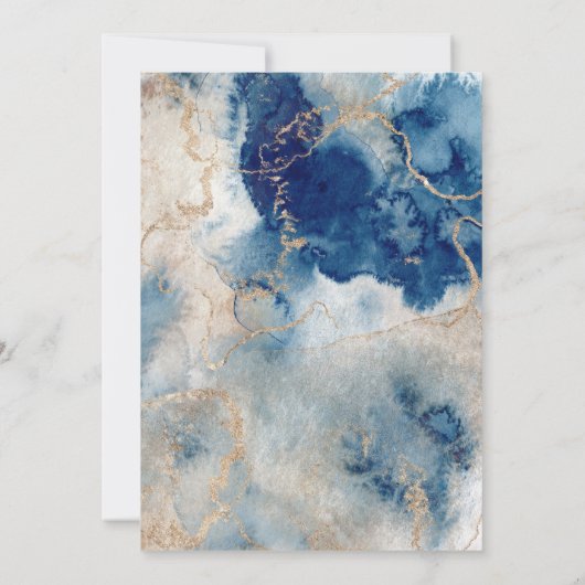 virtueel kuststrand - Uitnodiging tot baby shower (Achterkant)