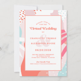 Virtueel Online | Modern Koraal Geometrisch Abstra Kaart