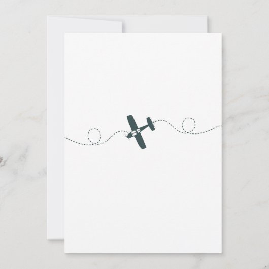 Virtueel reisthema baby shower-uitnodigingskaart kaart (Achterkant)