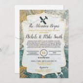 Virtueel reisthema baby shower-uitnodigingskaart kaart (Voorkant / Achterkant)