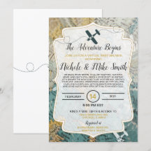 Virtueel reisthema baby shower-uitnodigingskaart