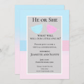 Virtueel roze blauw geslacht onthullen 2020 gevalm kaart (Voorkant / Achterkant)