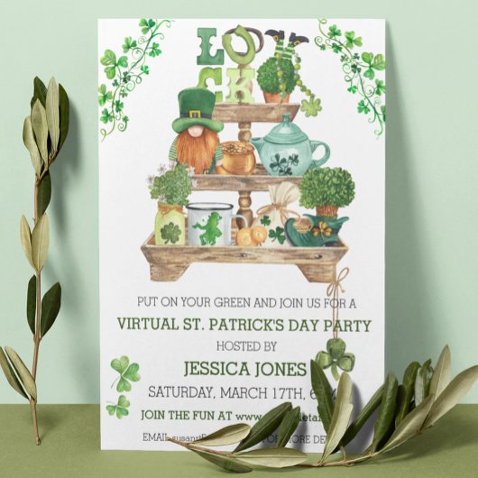 Virtueel St. Patrick's Day Feestje Kaart